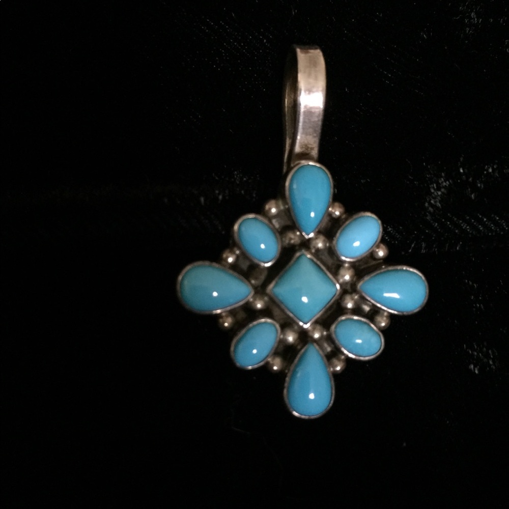 Vtg Navaho turquoise pendant